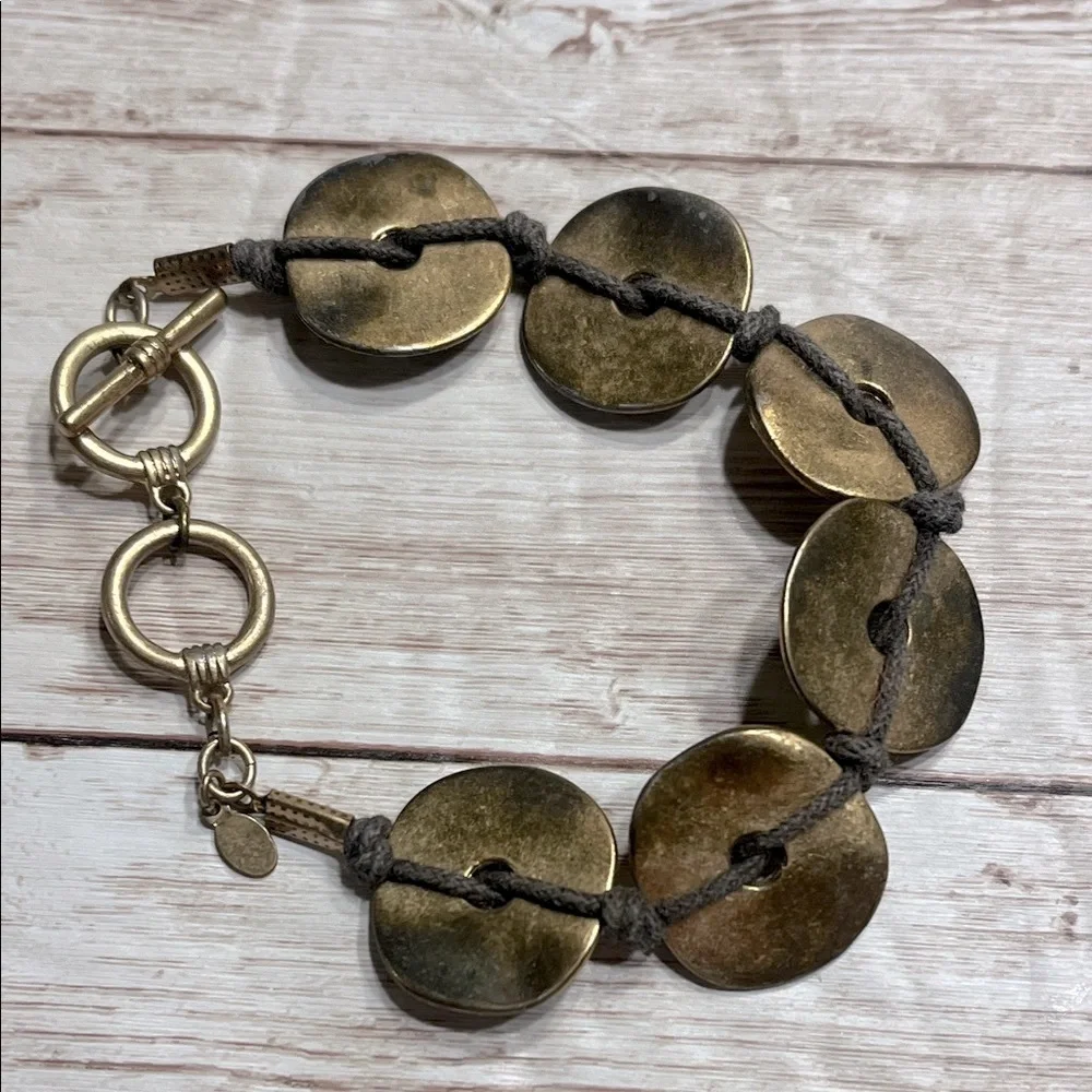 Premier Designs Gold Disc Necklace Set